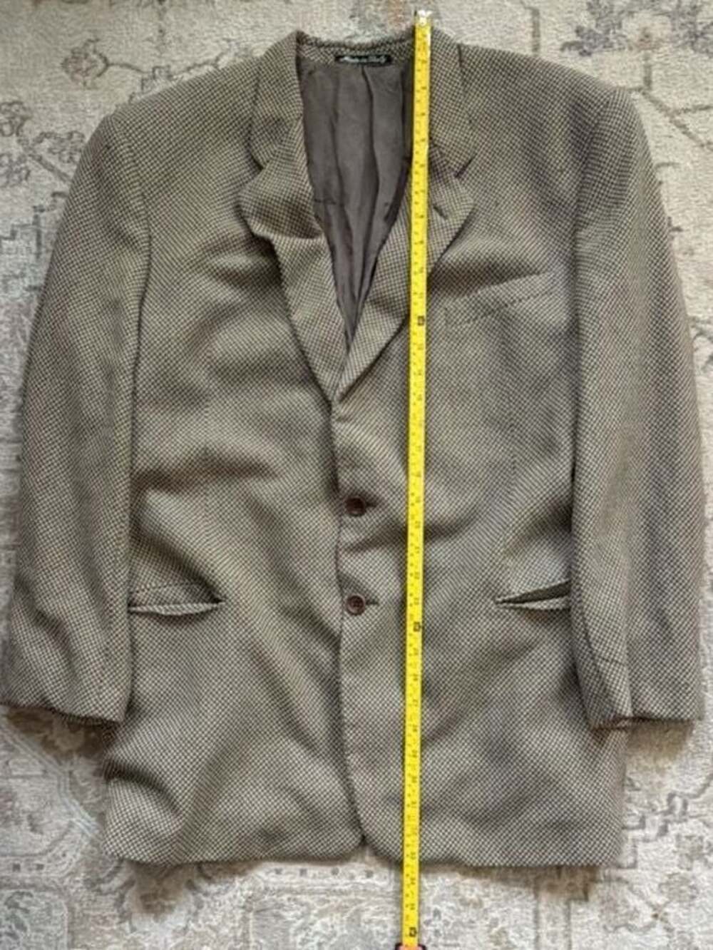 Armani Collezioni Vintage Made in Italy Houndstooth Wool Sport Coat Blazer